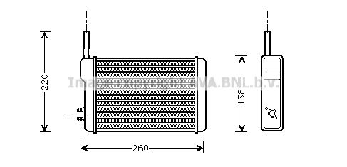 AVA QUALITY COOLING Теплообменник, отопление салона LA6013